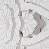 Carved Wooden Wall Shelf and Coat Rack – White (24”)